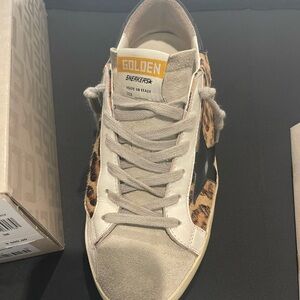 Golden Goose Beige and Brown Sneakers